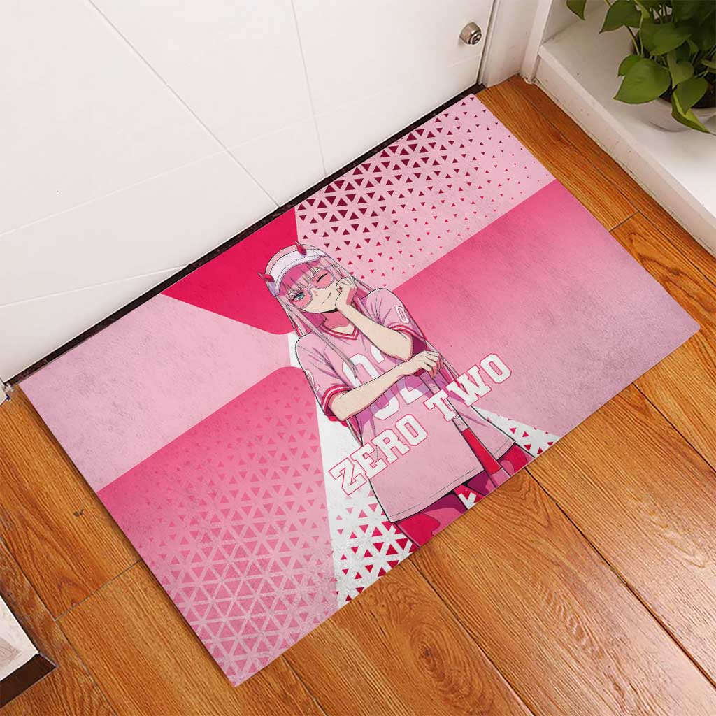 Zero Two Rubber Doormat Retro Baseball Anime Style