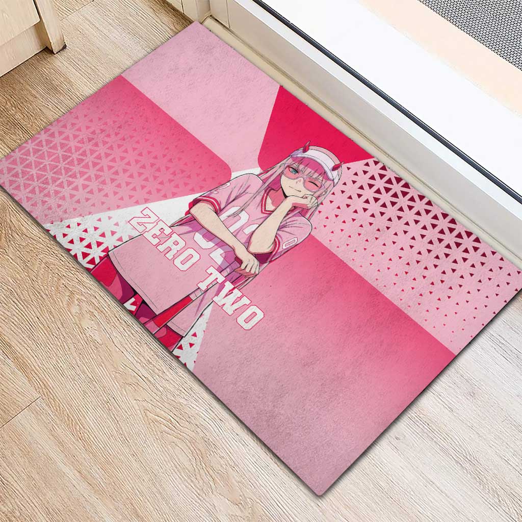 Zero Two Rubber Doormat Retro Baseball Anime Style