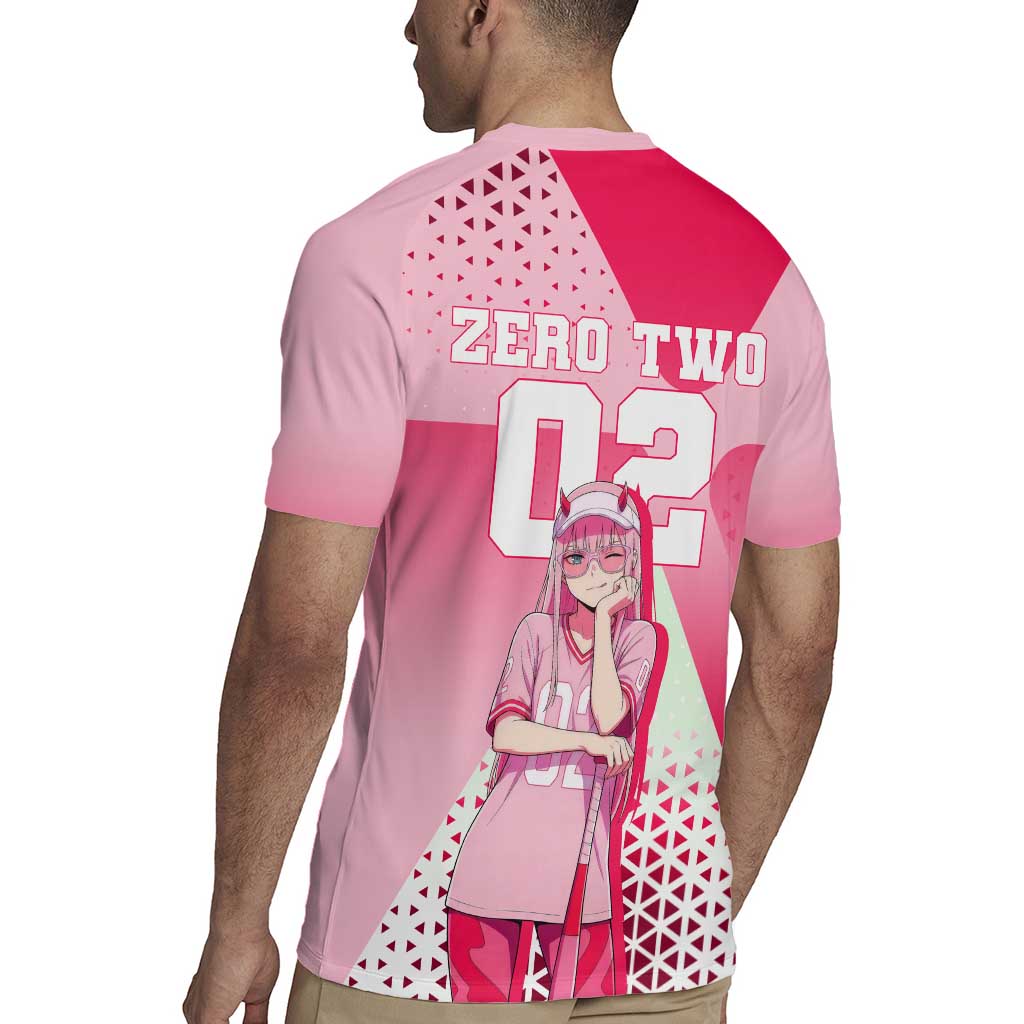 Zero Two Rugby Jersey Retro Baseball Anime Style