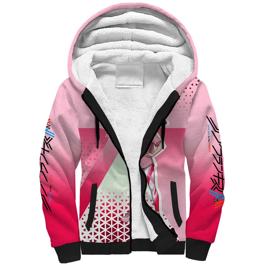Zero Two Sherpa Hoodie Retro Baseball Anime Style