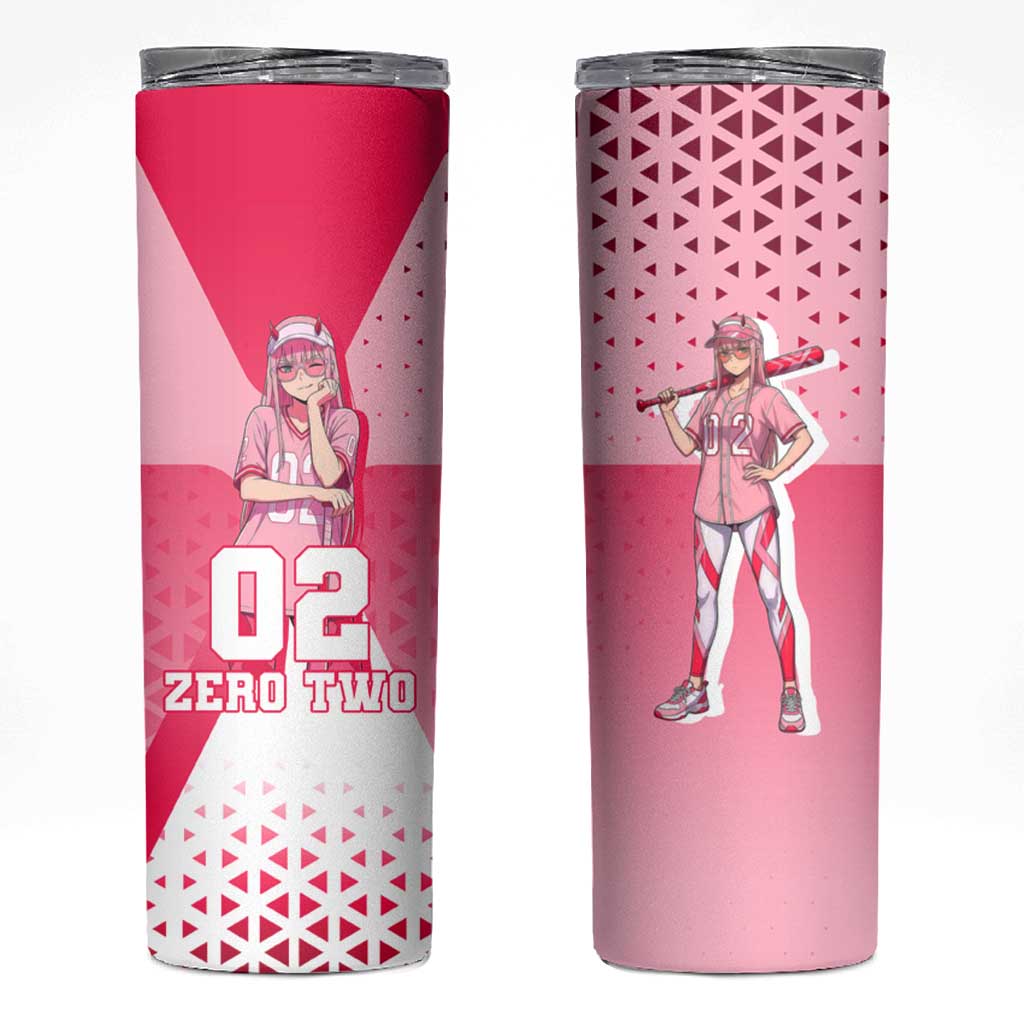 Zero Two Skinny Tumbler Retro Baseball Anime Style