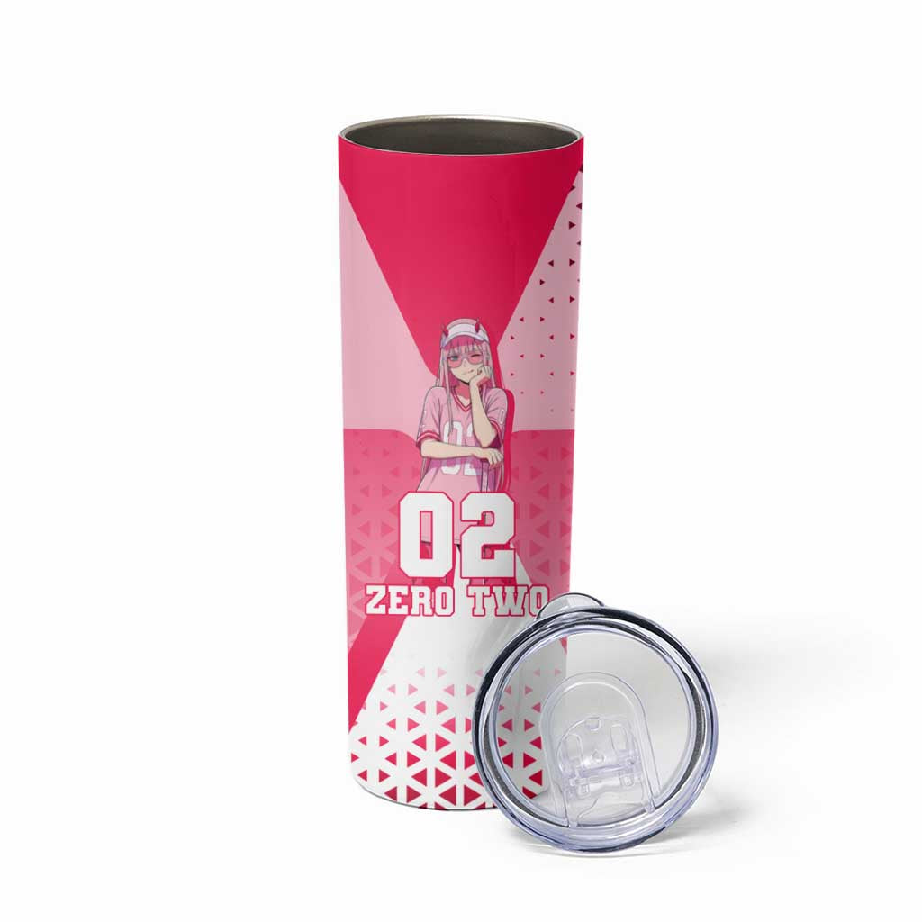 Zero Two Skinny Tumbler Retro Baseball Anime Style