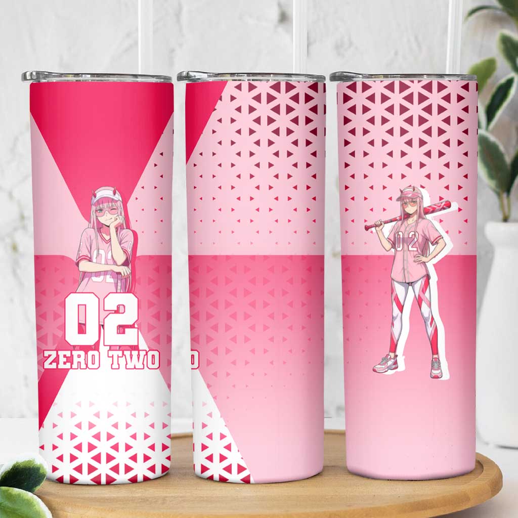 Zero Two Skinny Tumbler Retro Baseball Anime Style