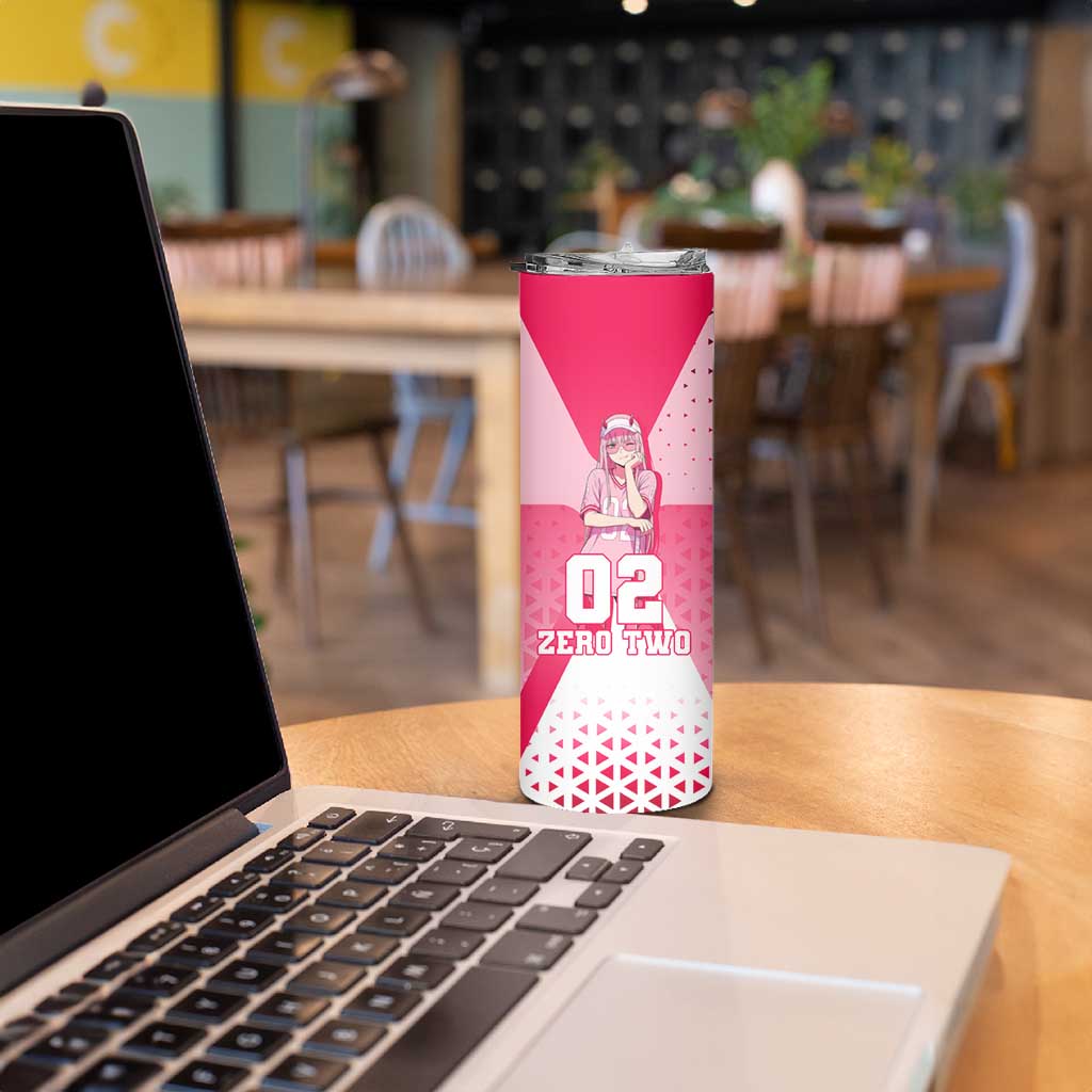 Zero Two Skinny Tumbler Retro Baseball Anime Style