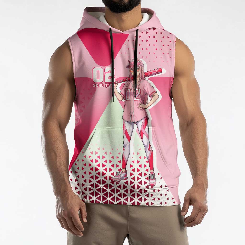 Zero Two Sleeveless Hoodie Retro Baseball Anime Style