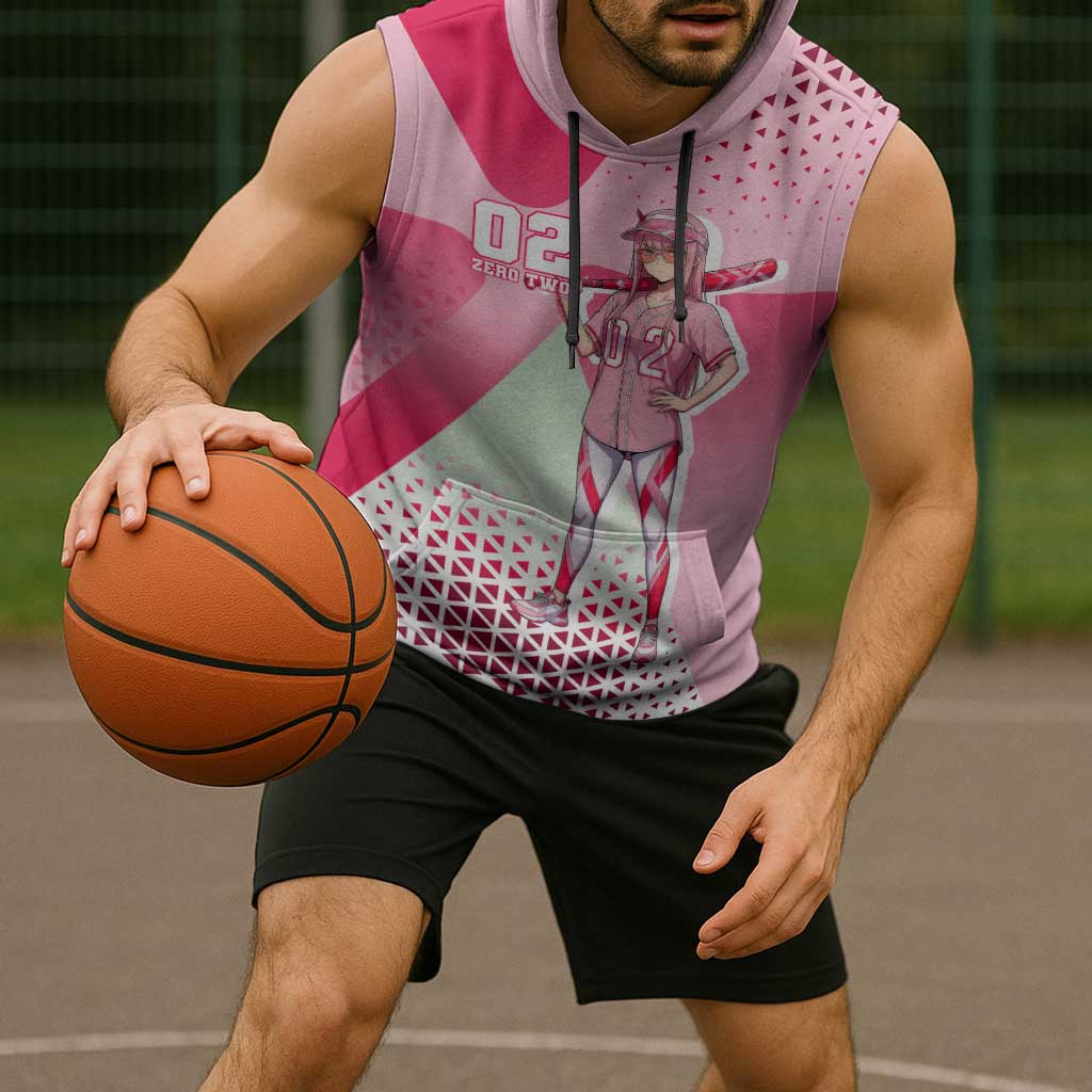 Zero Two Sleeveless Hoodie Retro Baseball Anime Style