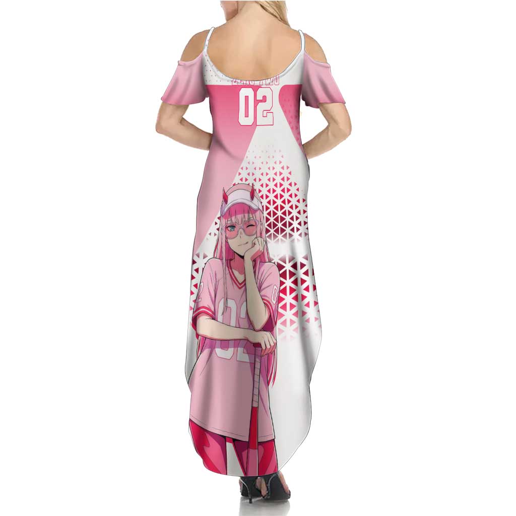 Zero Two Summer Maxi Dress Retro Baseball Anime Style