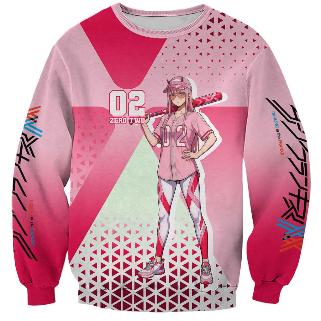 Zero Two Sweatshirt Retro Baseball Anime Style