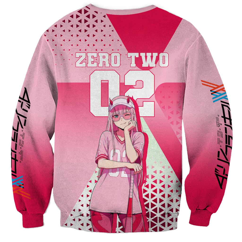 Zero Two Sweatshirt Retro Baseball Anime Style