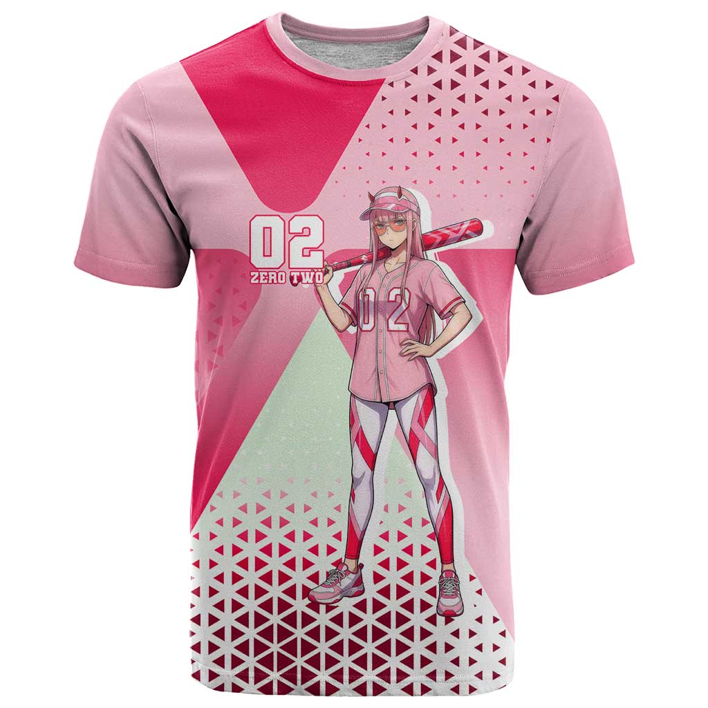 Zero Two T Shirt Retro Baseball Anime Style