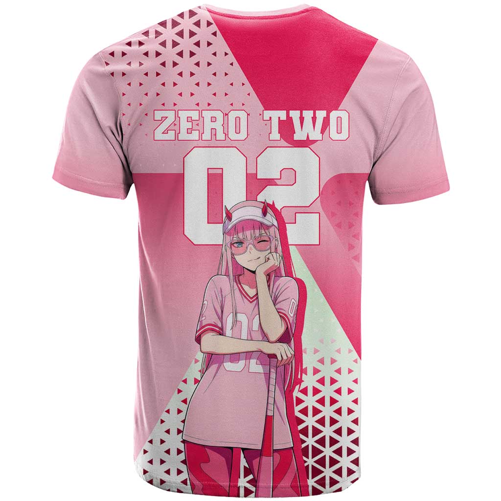 Zero Two T Shirt Retro Baseball Anime Style