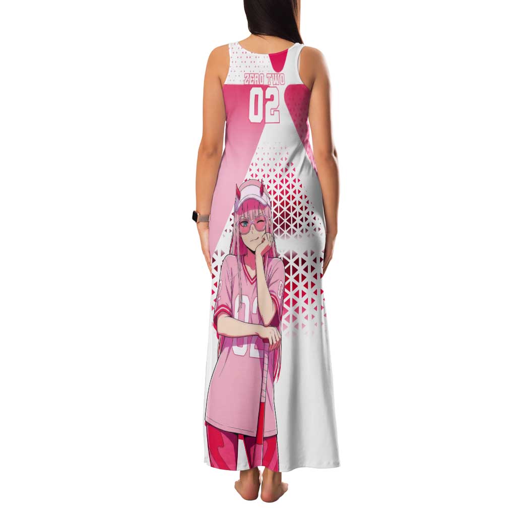 Zero Two Tank Maxi Dress Retro Baseball Anime Style