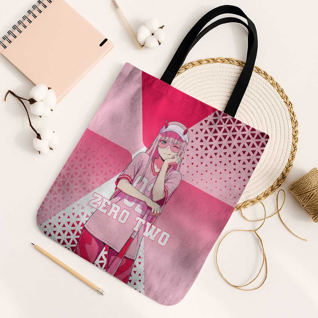Zero Two Tote Bag Retro Baseball Anime Style