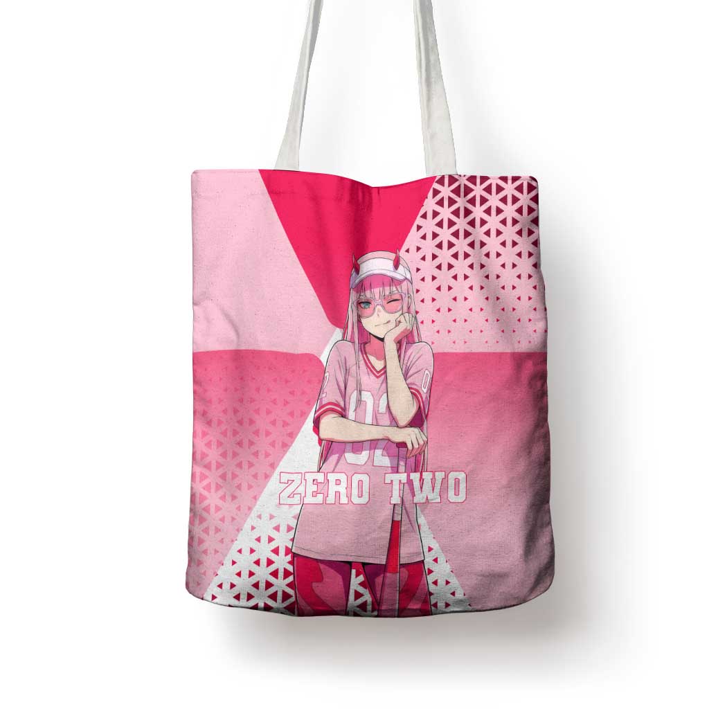 Zero Two Tote Bag Retro Baseball Anime Style