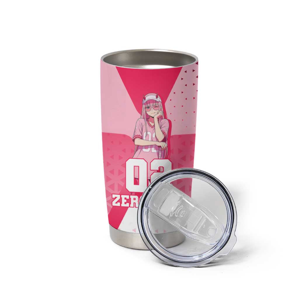 Zero Two Tumbler Cup Retro Baseball Anime Style