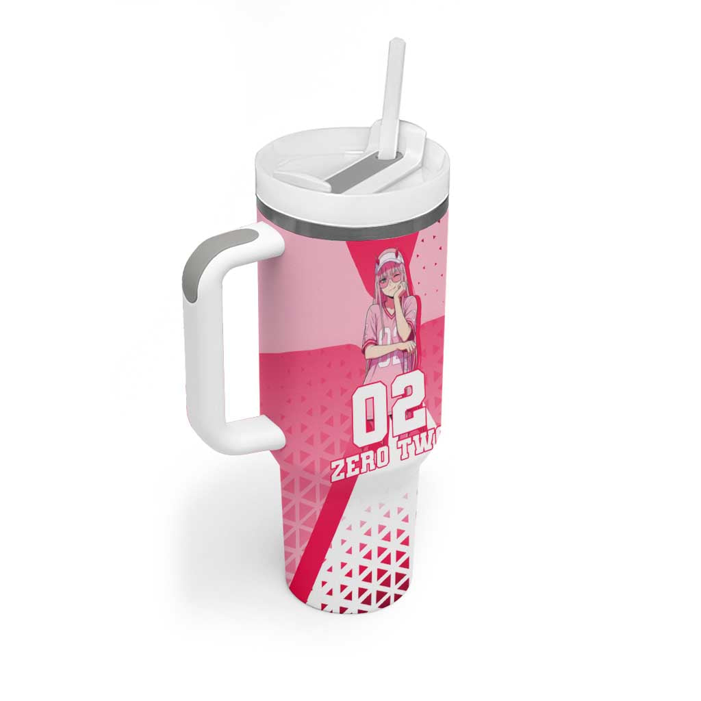 Zero Two Tumbler With Handle Retro Baseball Anime Style