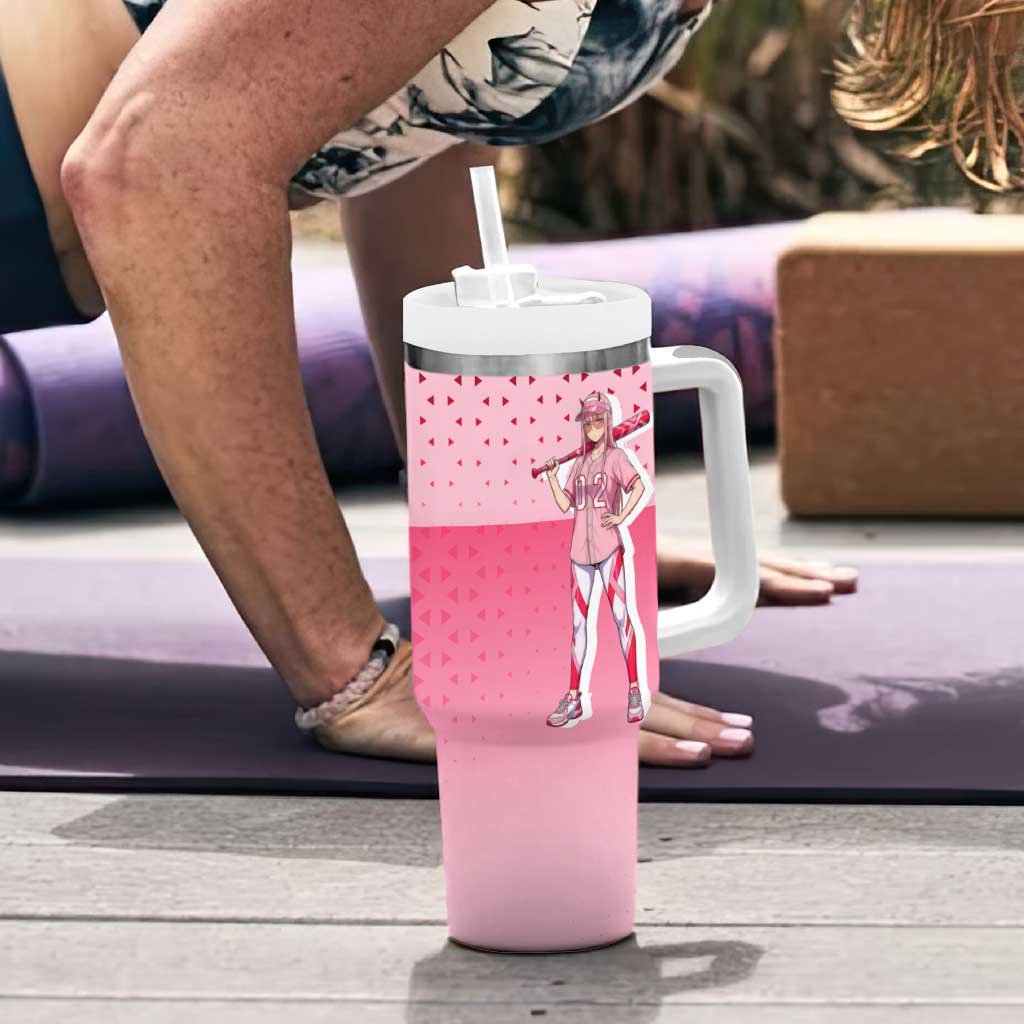 Zero Two Tumbler With Handle Retro Baseball Anime Style