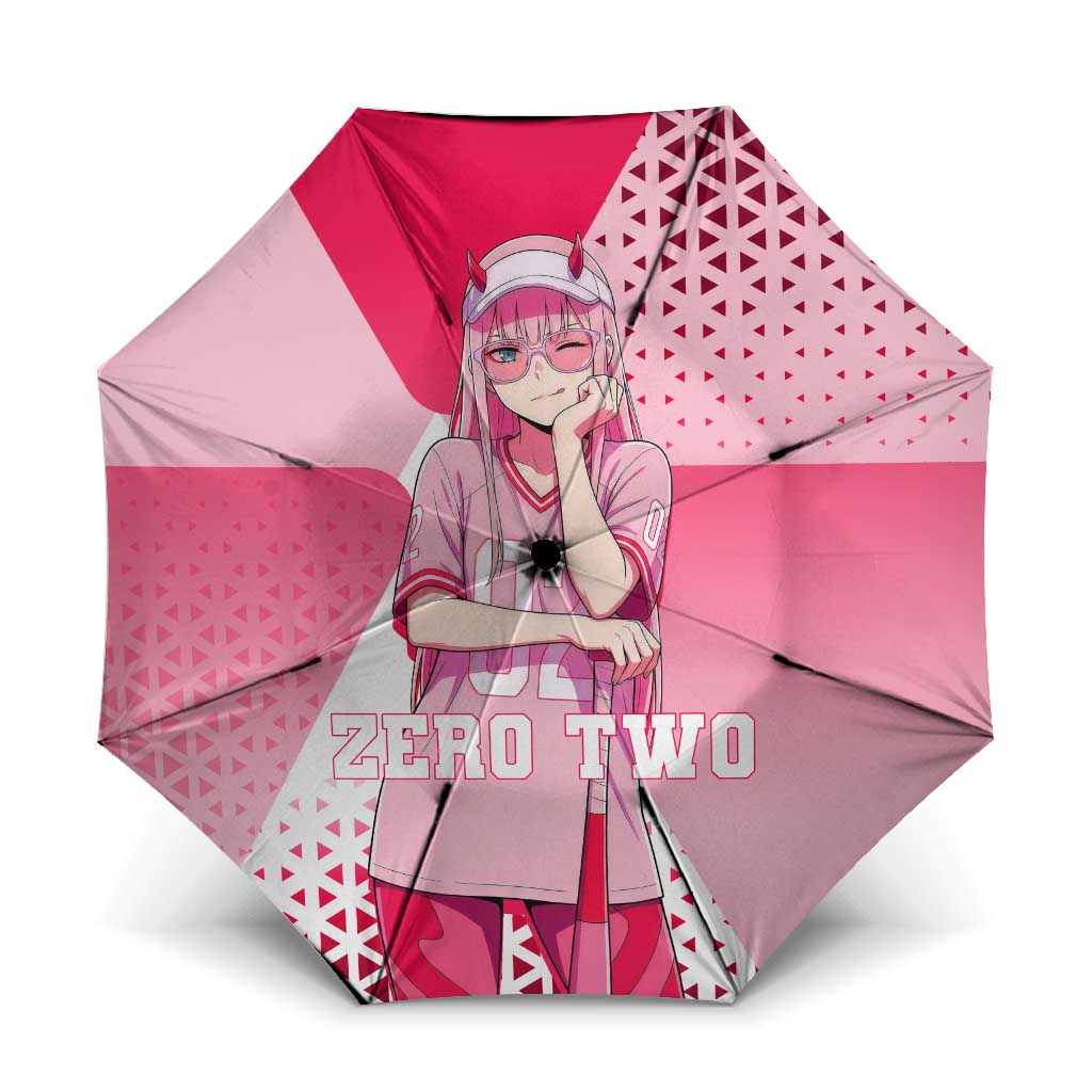 Zero Two Umbrella Retro Baseball Anime Style