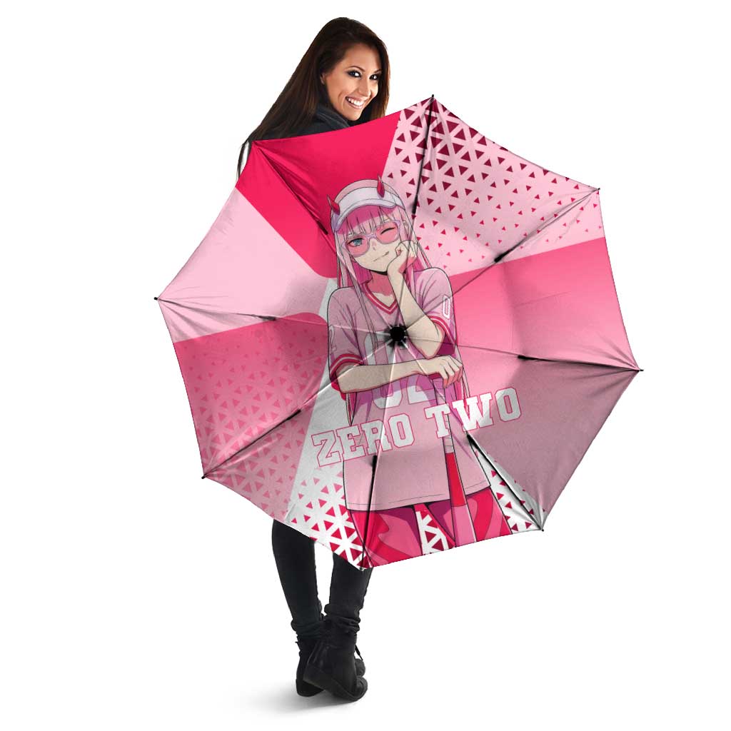 Zero Two Umbrella Retro Baseball Anime Style