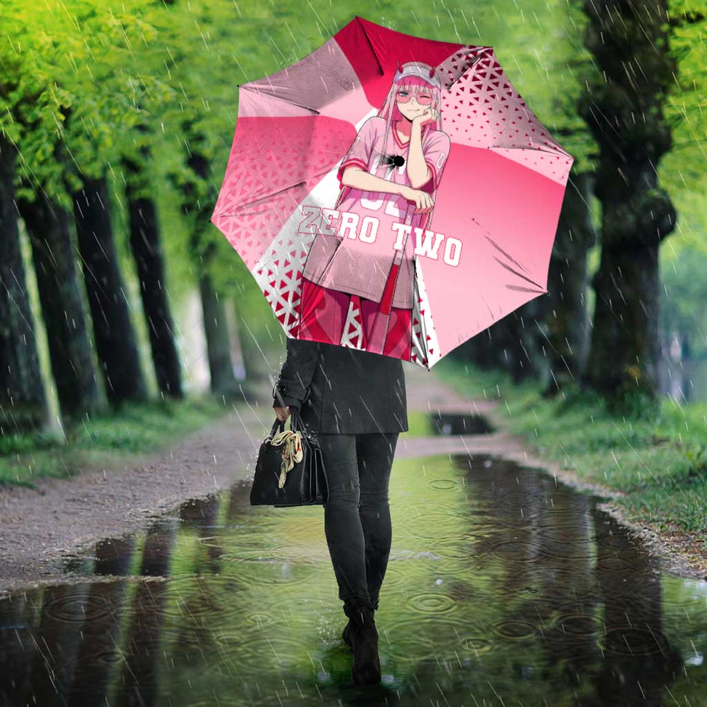 Zero Two Umbrella Retro Baseball Anime Style