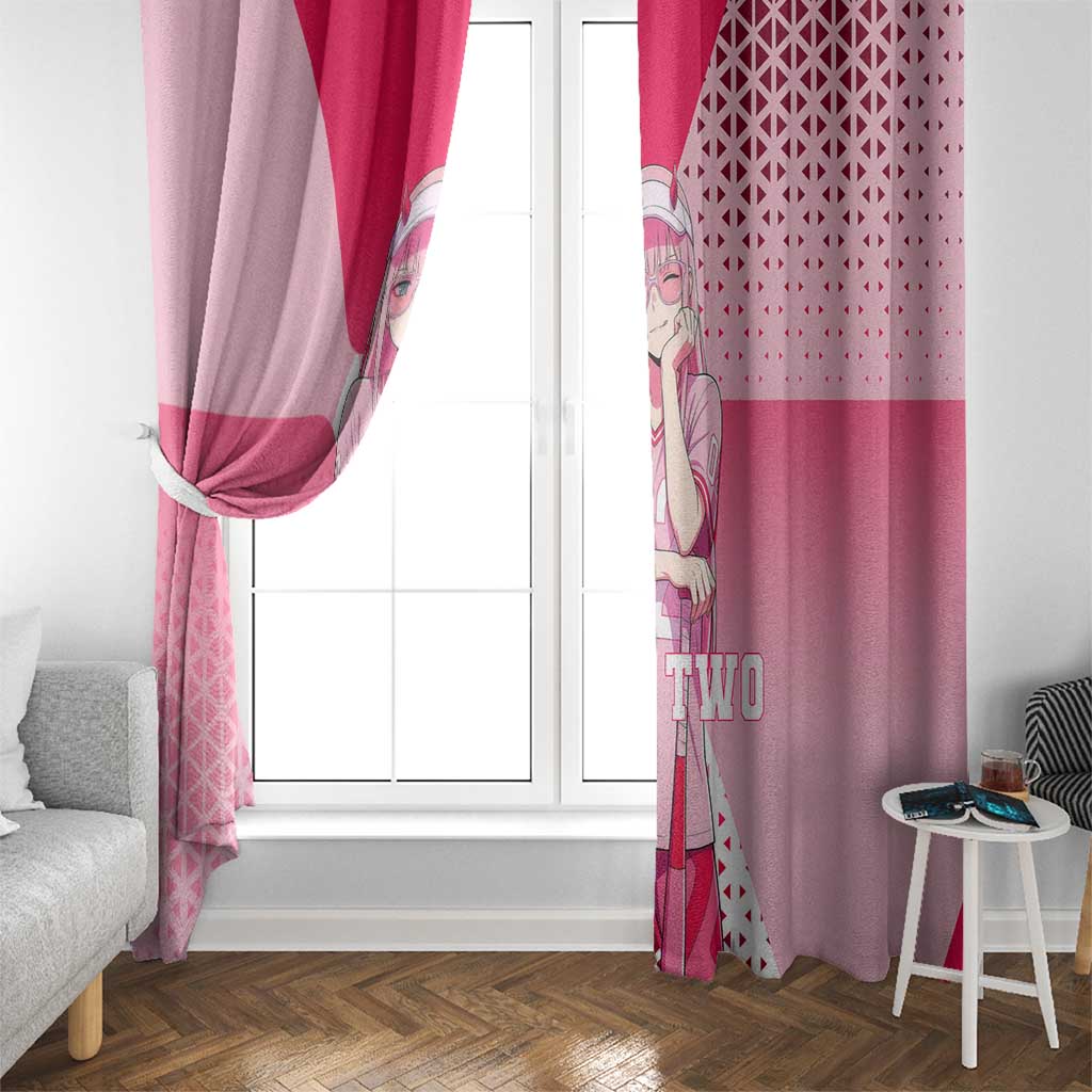Zero Two Window Curtain Retro Baseball Anime Style