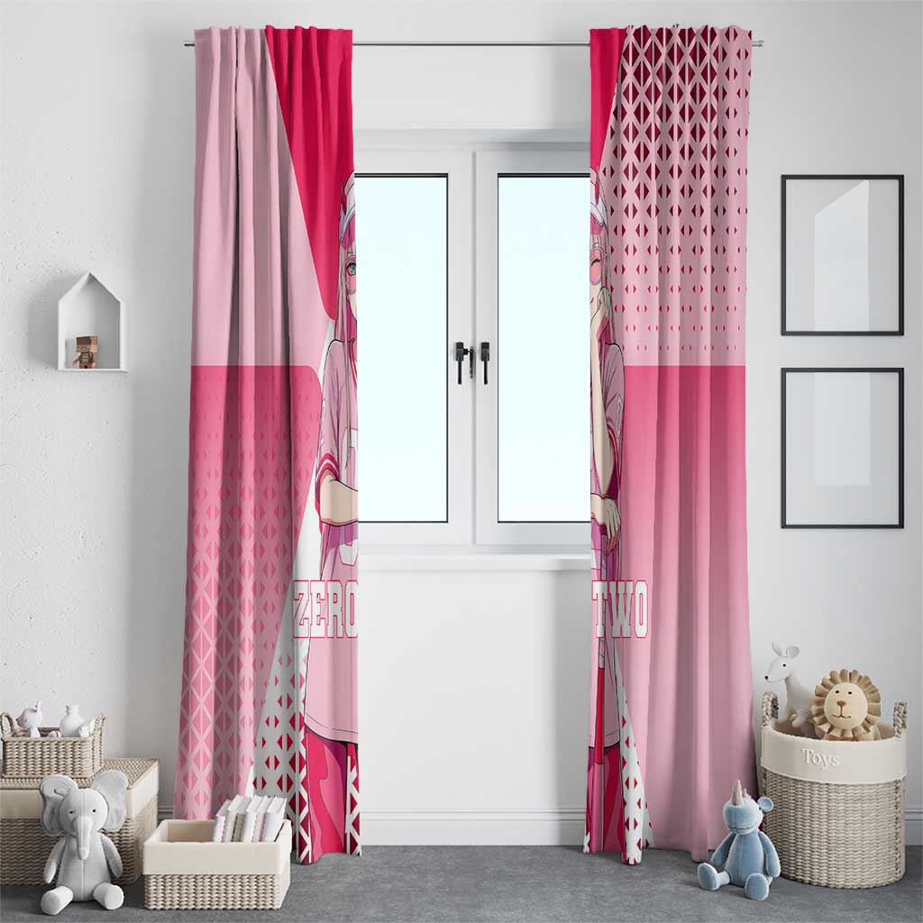 Zero Two Window Curtain Retro Baseball Anime Style