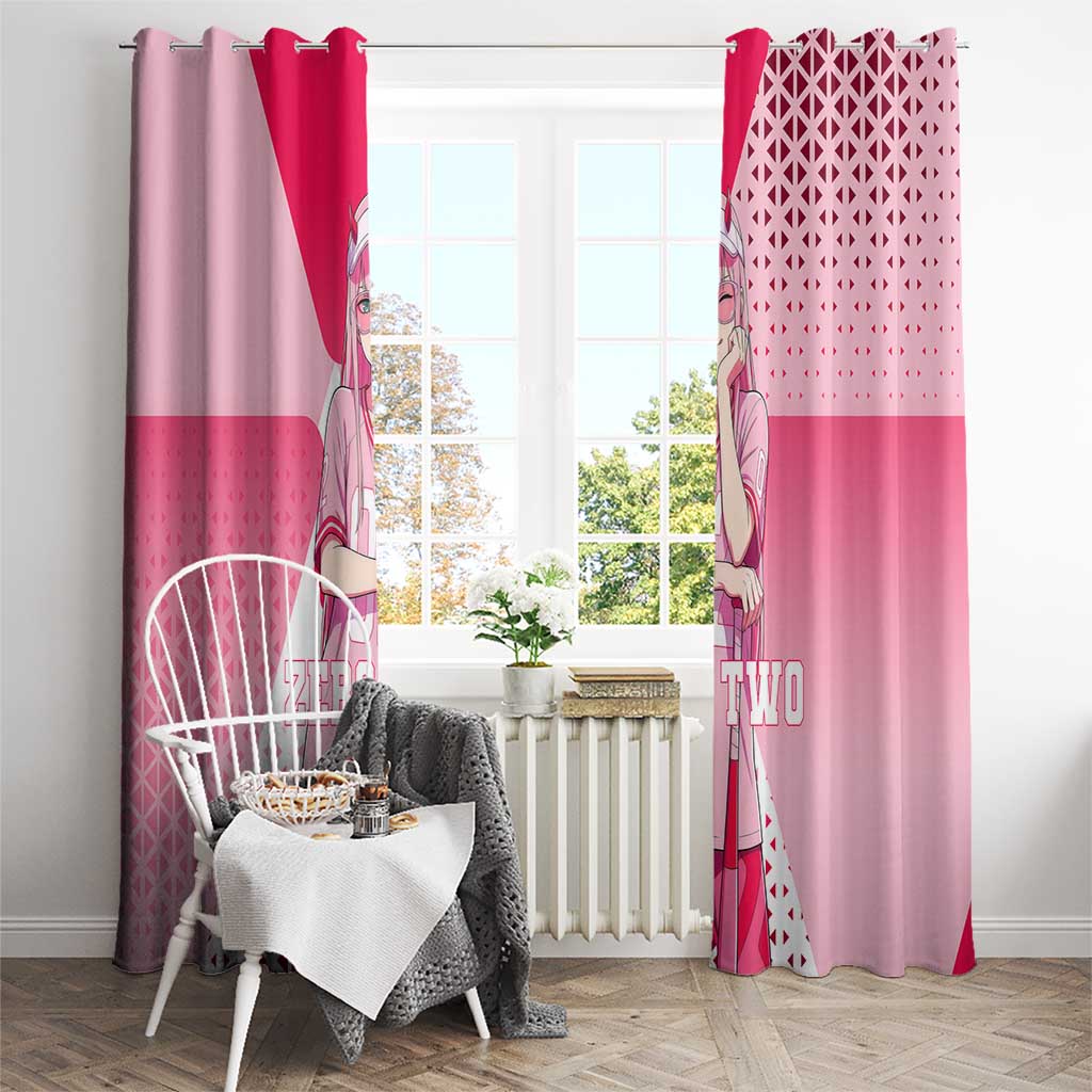 Zero Two Window Curtain Retro Baseball Anime Style