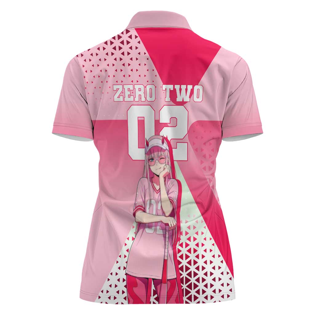 Zero Two Women Polo Shirt Retro Baseball Anime Style