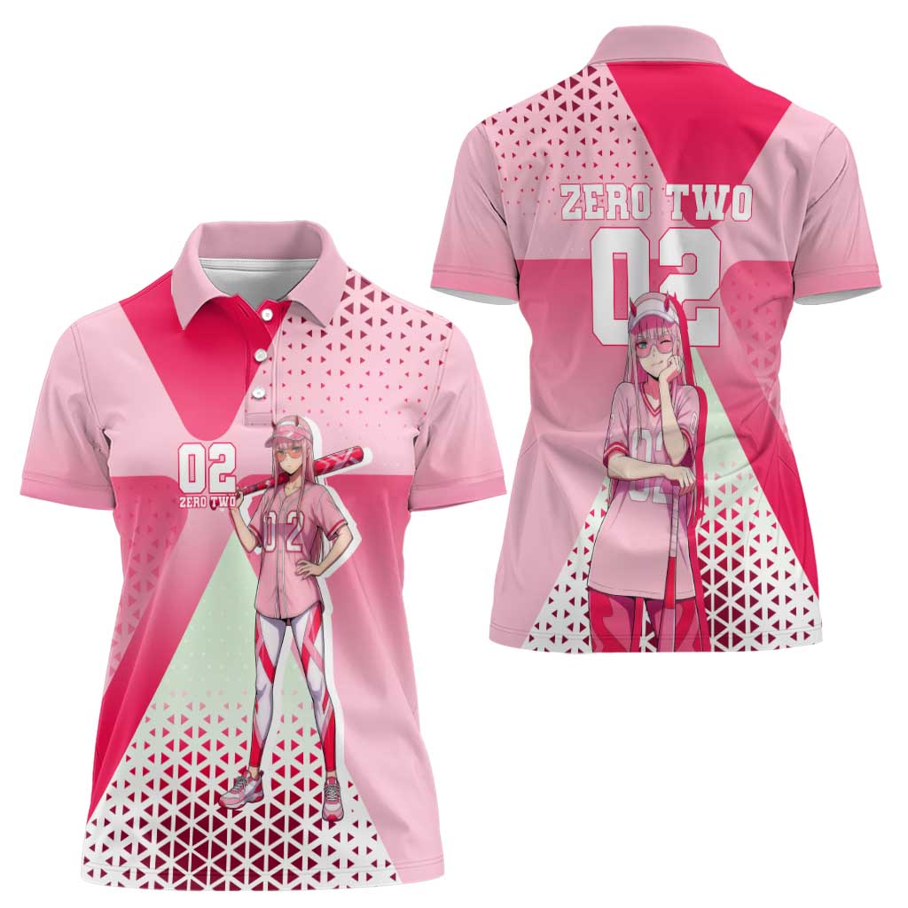 Zero Two Women Polo Shirt Retro Baseball Anime Style