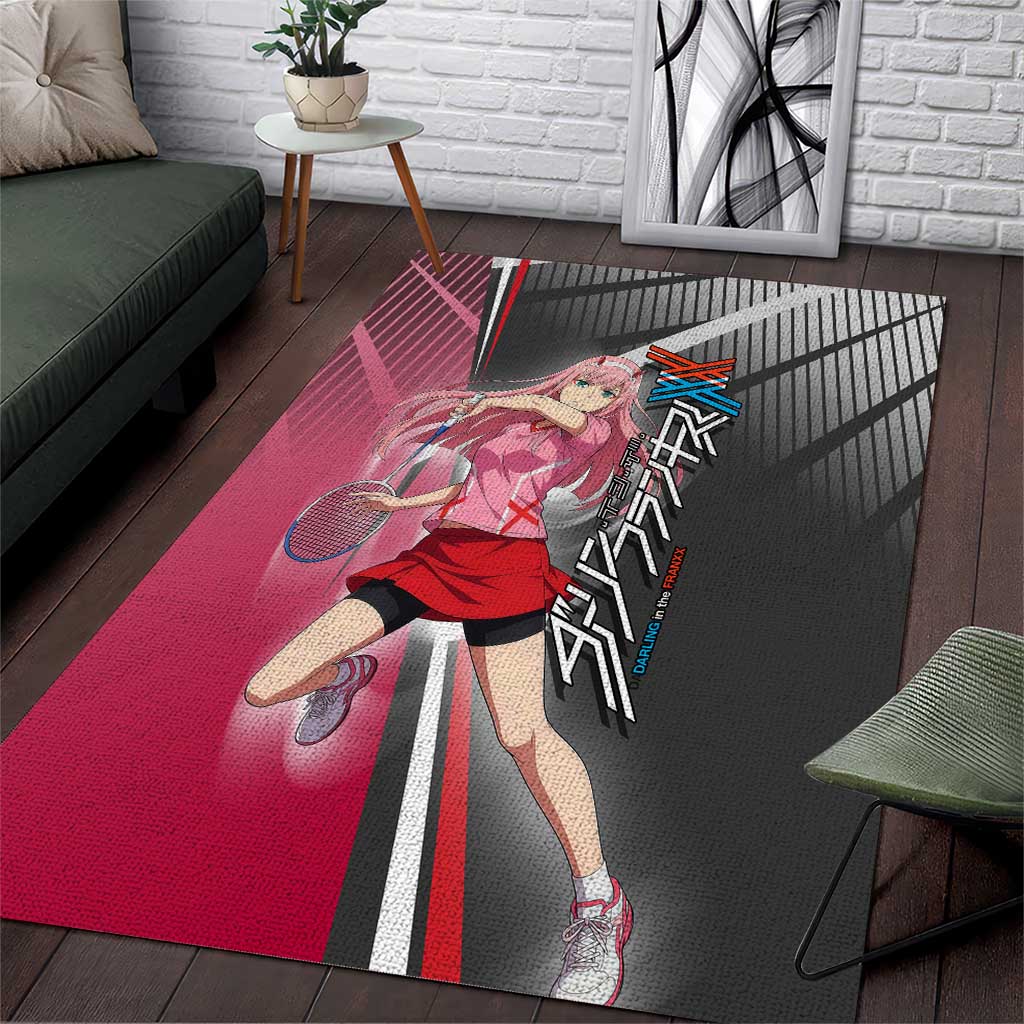 Zero Two Area Rug Sci-Fi Anime Sports Crossover Style