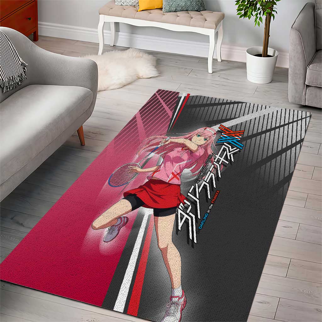 Zero Two Area Rug Sci-Fi Anime Sports Crossover Style