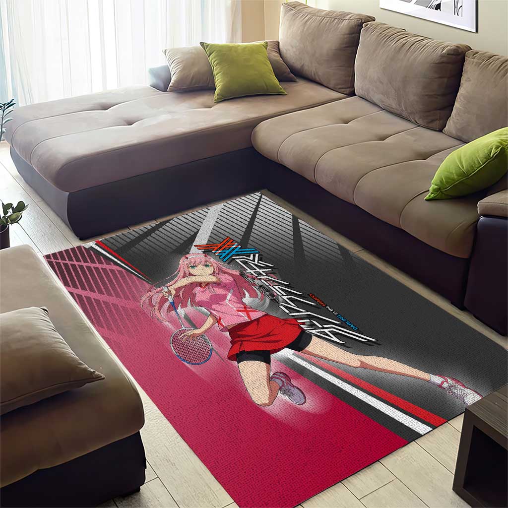 Zero Two Area Rug Sci-Fi Anime Sports Crossover Style