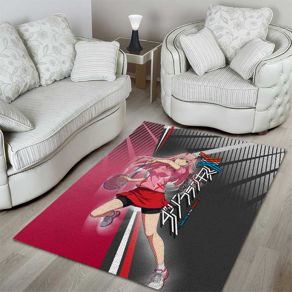 Zero Two Area Rug Sci-Fi Anime Sports Crossover Style