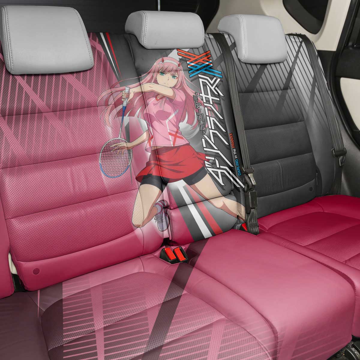 Zero Two Back Car Seat Cover Sci-Fi Anime Sports Crossover Style