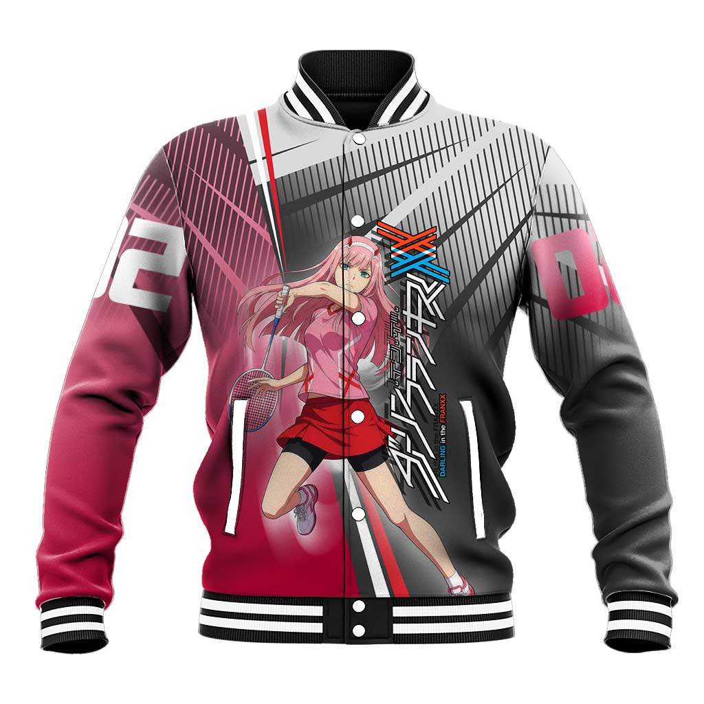 Zero Two Baseball Jacket Sci-Fi Anime Sports Crossover Style