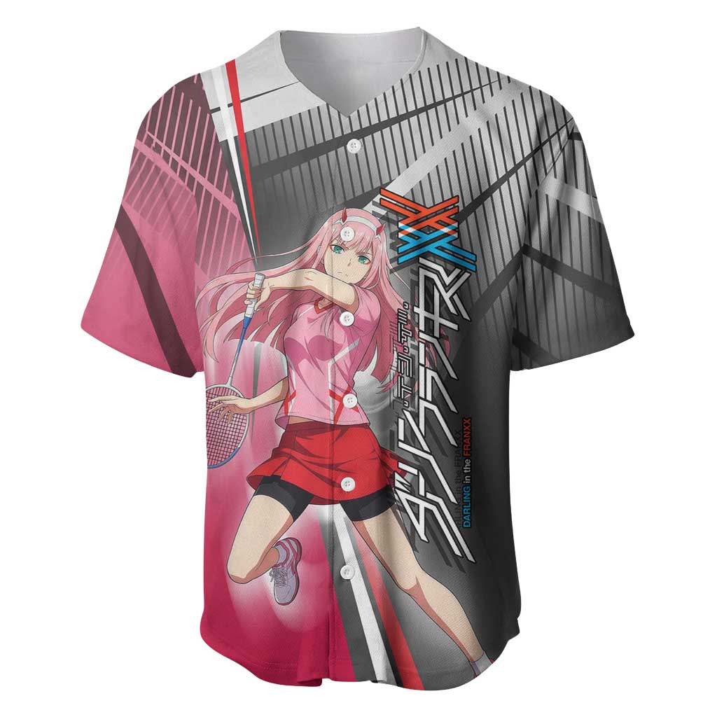 Zero Two Baseball Jersey Sci-Fi Anime Sports Crossover Style