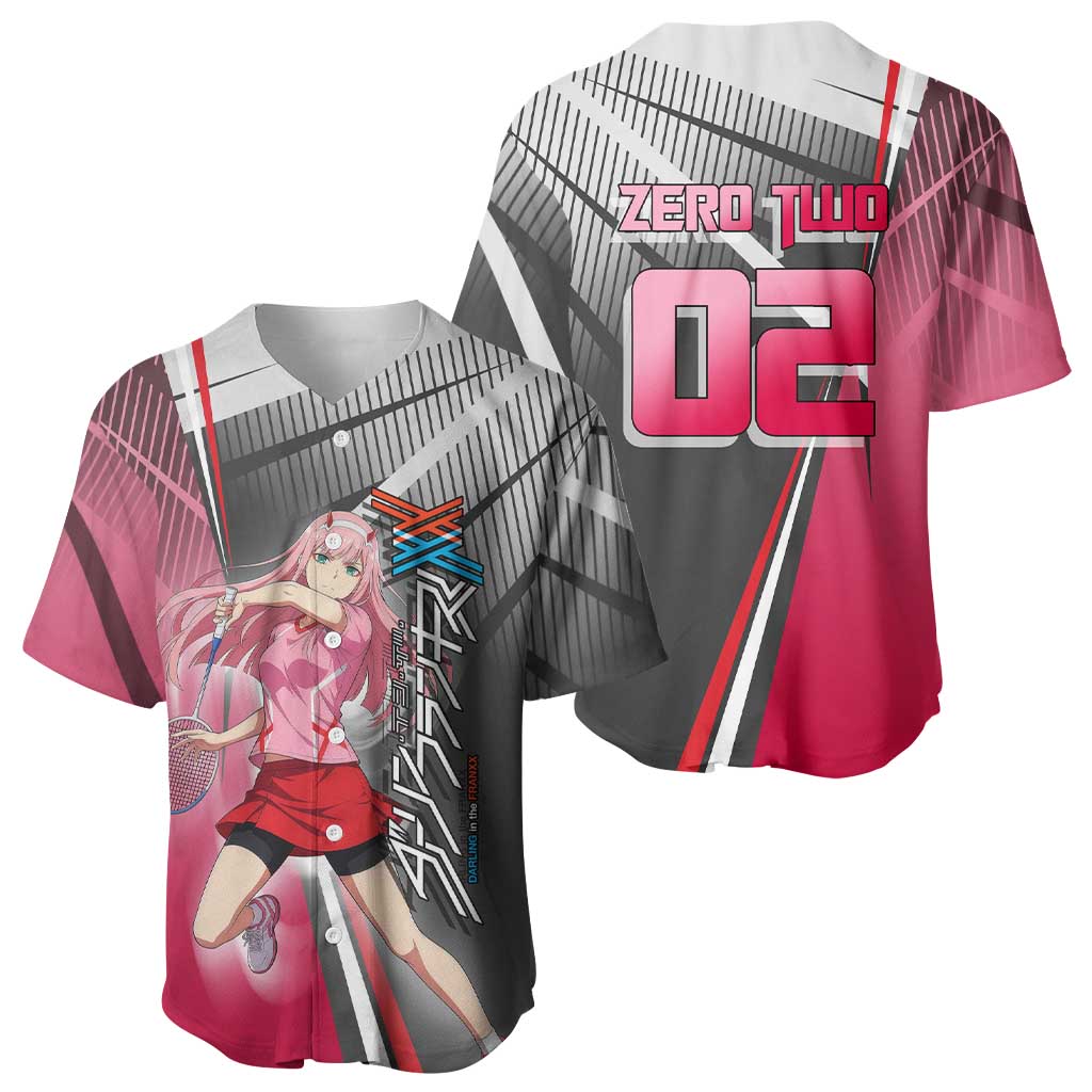 Zero Two Baseball Jersey Sci-Fi Anime Sports Crossover Style