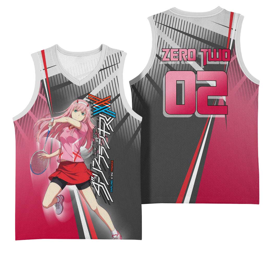 Zero Two Basketball Jersey Sci-Fi Anime Sports Crossover Style