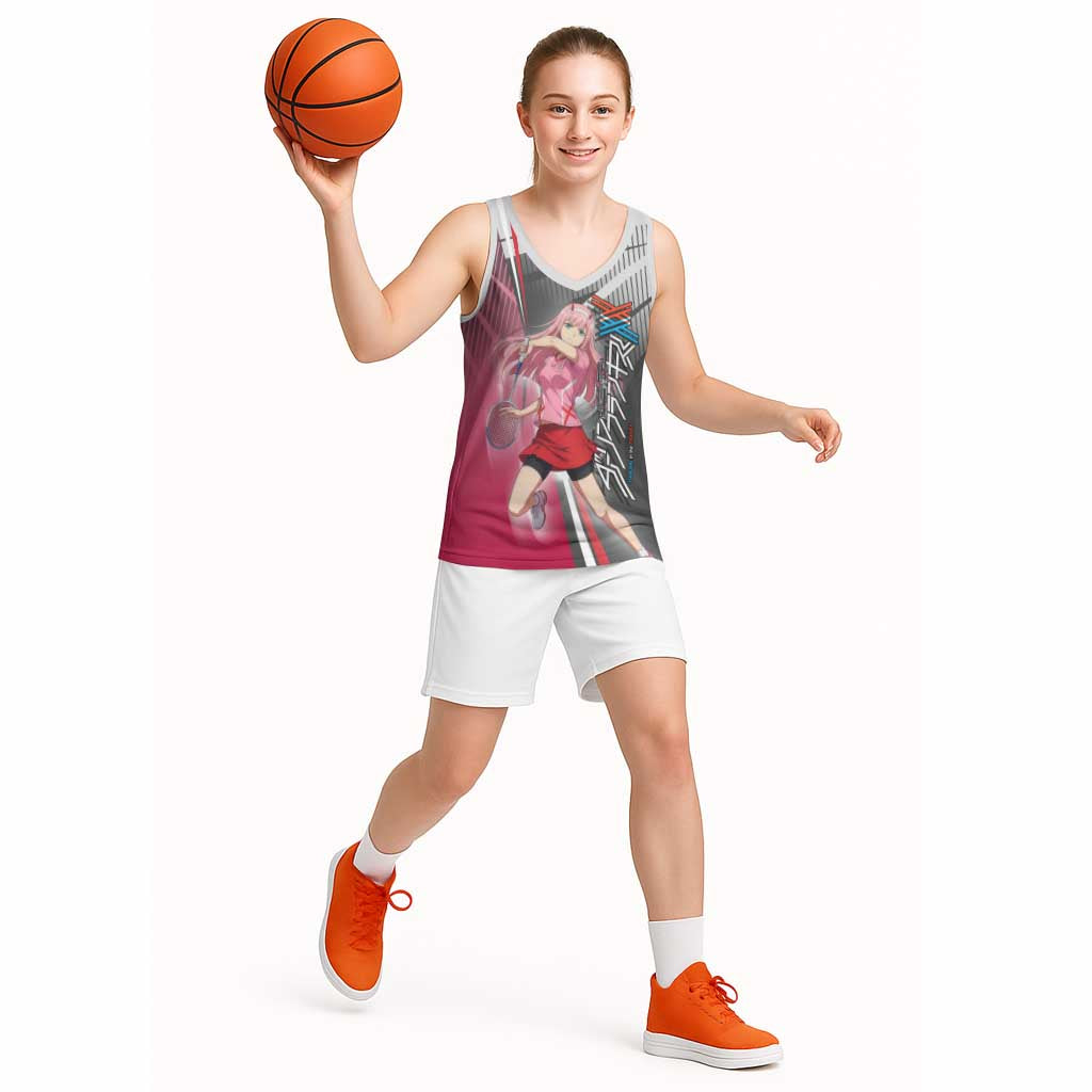 Zero Two Basketball Jersey Sci-Fi Anime Sports Crossover Style
