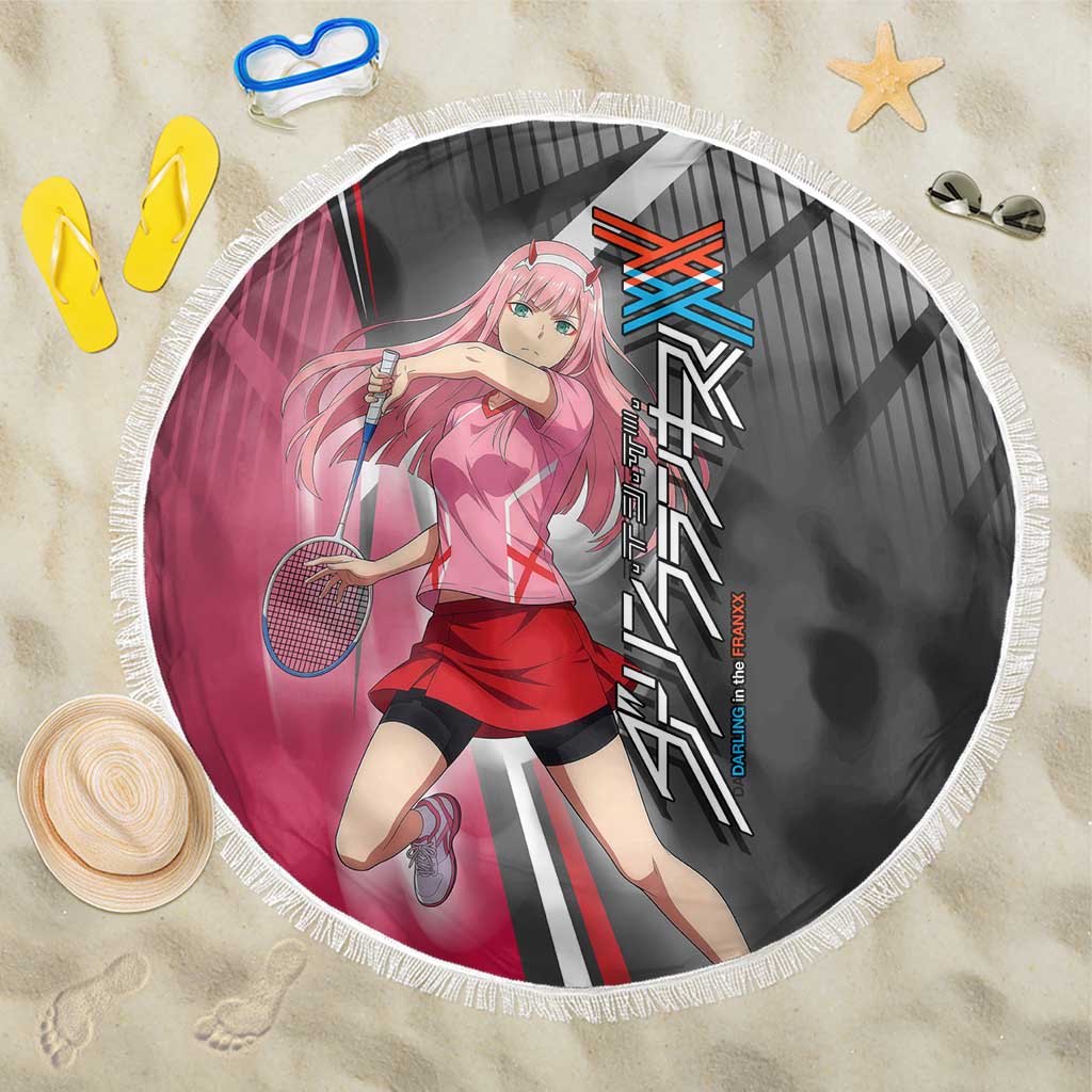 Zero Two Beach Blanket Sci-Fi Anime Sports Crossover Style