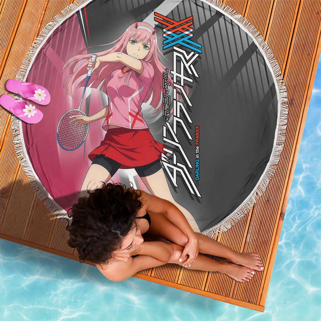 Zero Two Beach Blanket Sci-Fi Anime Sports Crossover Style