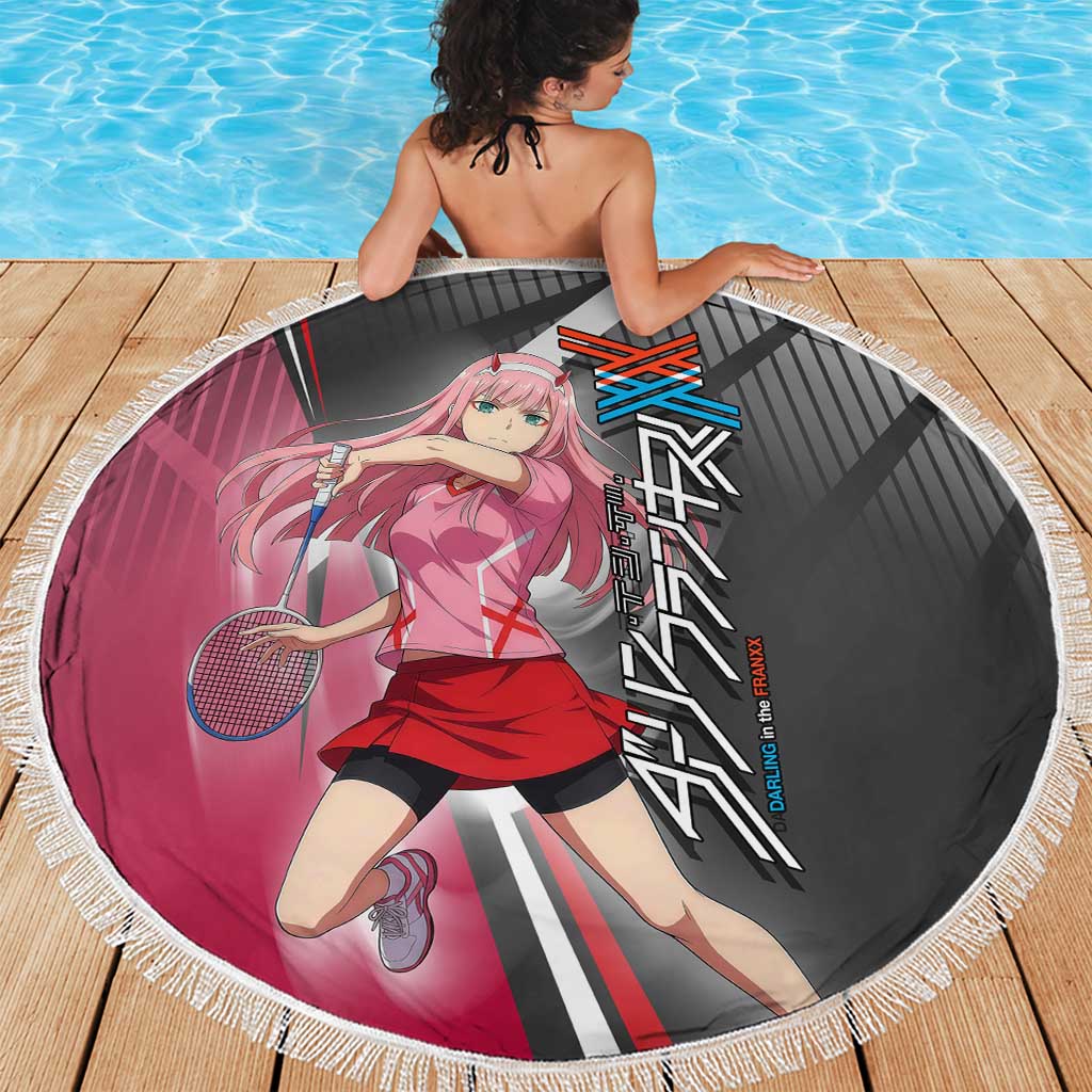 Zero Two Beach Blanket Sci-Fi Anime Sports Crossover Style