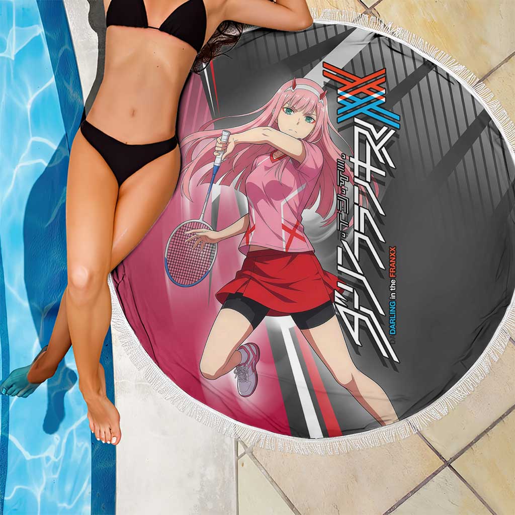 Zero Two Beach Blanket Sci-Fi Anime Sports Crossover Style