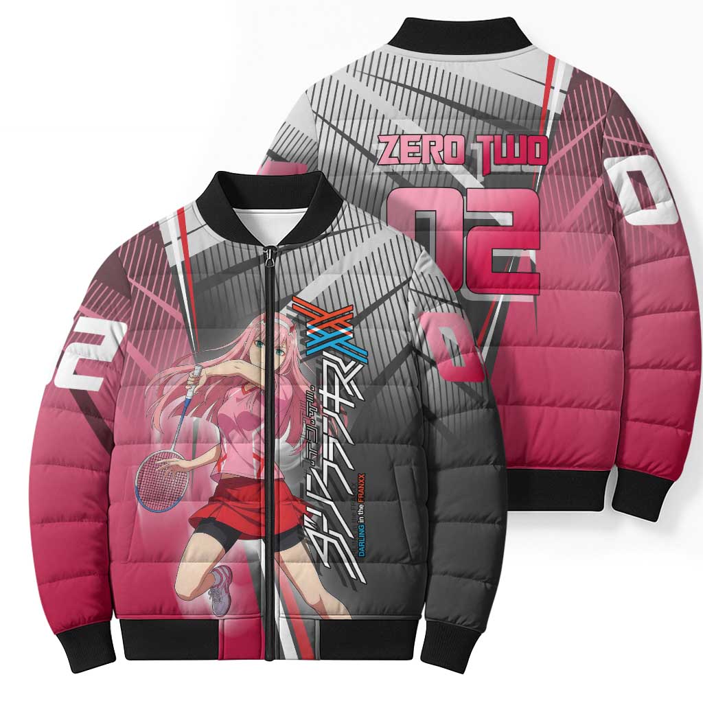 Zero Two Bomber Puffer Jacket Sci-Fi Anime Sports Crossover Style