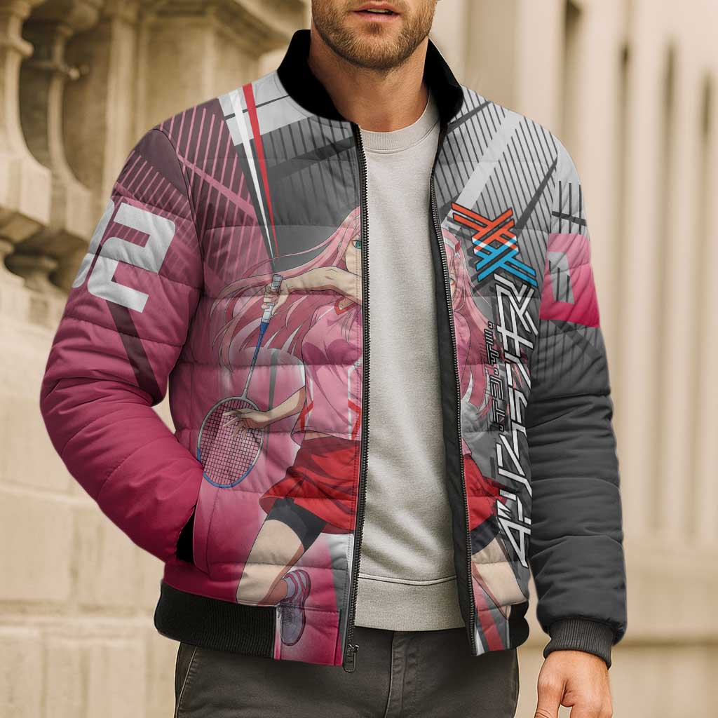 Zero Two Bomber Puffer Jacket Sci-Fi Anime Sports Crossover Style