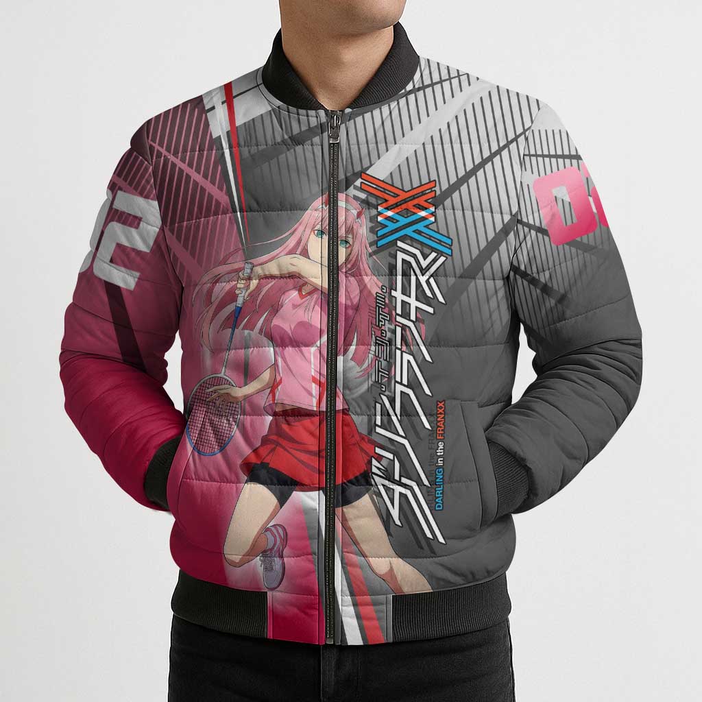 Zero Two Bomber Puffer Jacket Sci-Fi Anime Sports Crossover Style