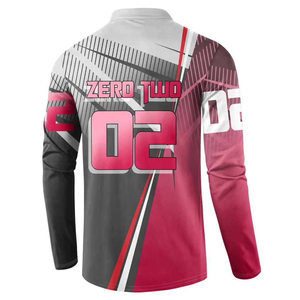 Zero Two Button Sweatshirt Sci-Fi Anime Sports Crossover Style