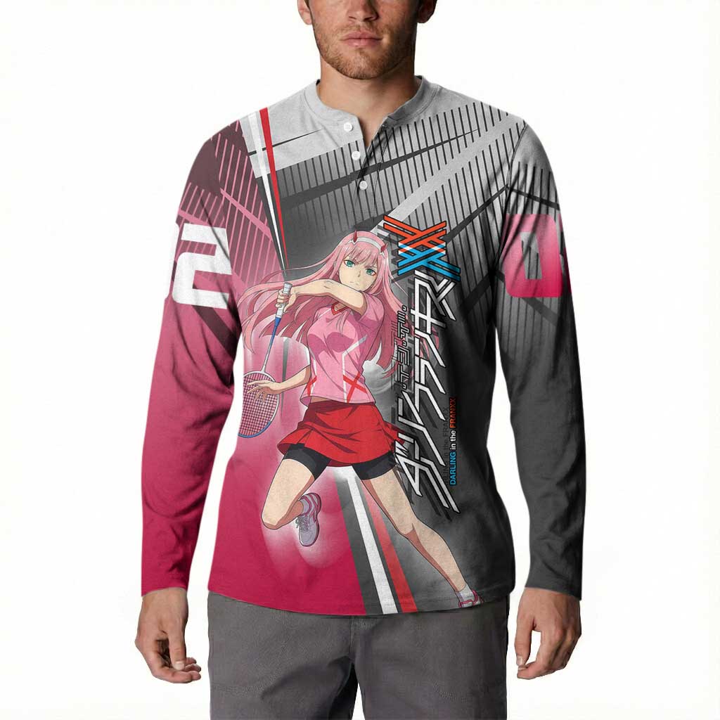 Zero Two Button Sweatshirt Sci-Fi Anime Sports Crossover Style