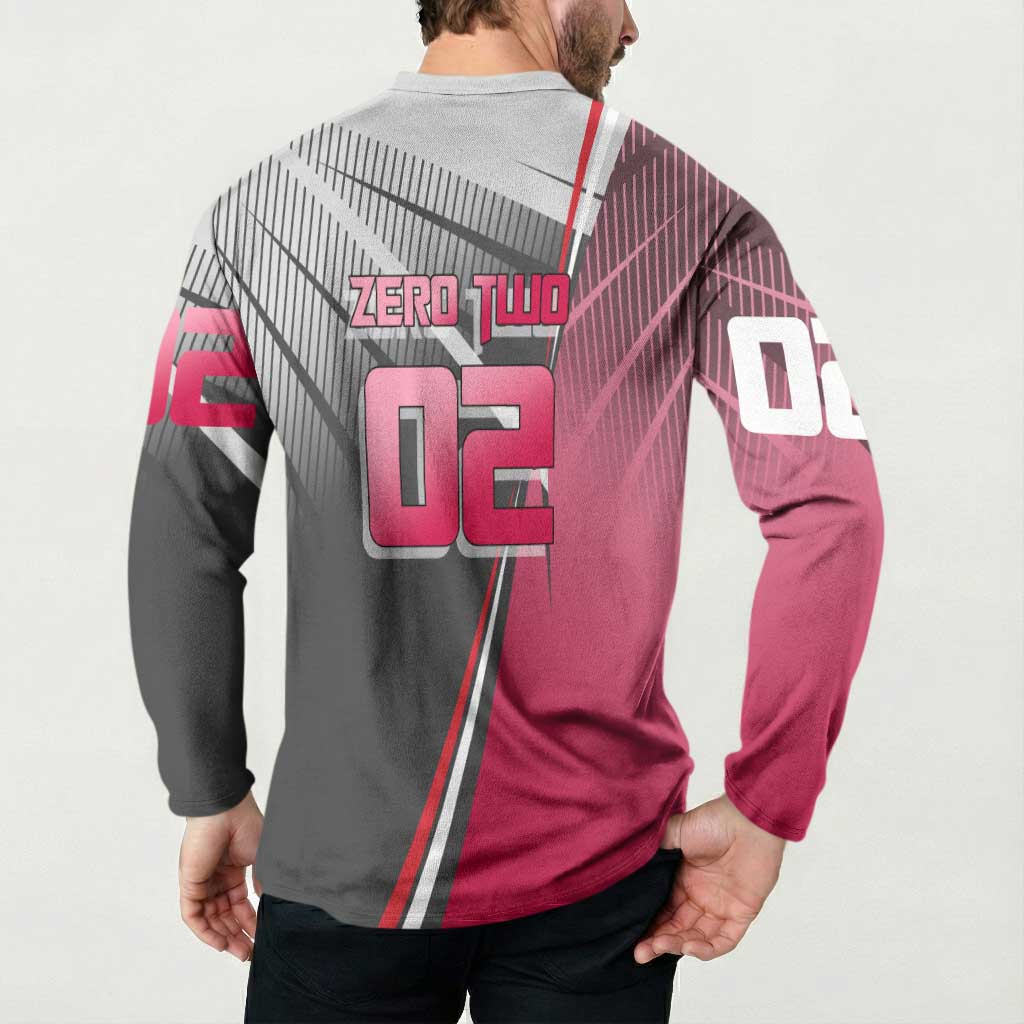 Zero Two Button Sweatshirt Sci-Fi Anime Sports Crossover Style