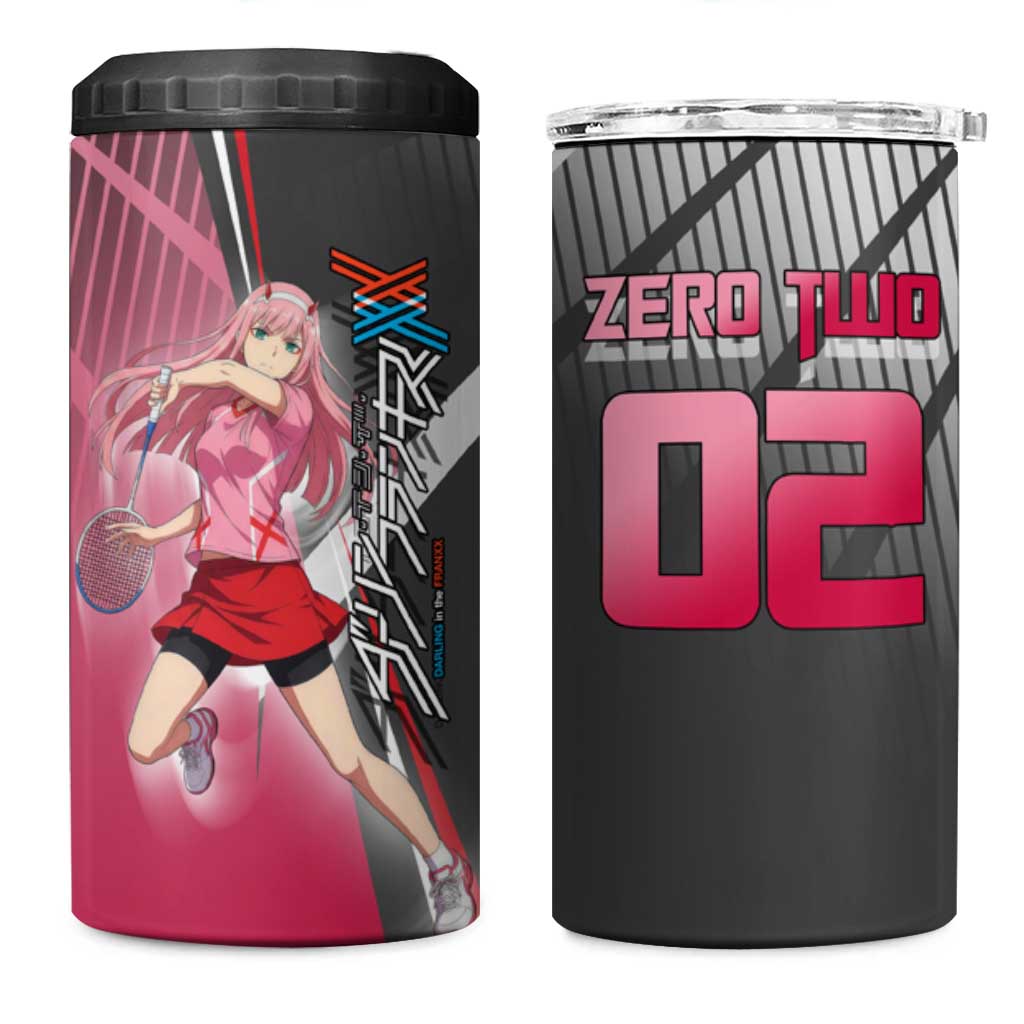 Zero Two 4 in 1 Can Cooler Tumbler Sci-Fi Anime Sports Crossover Style